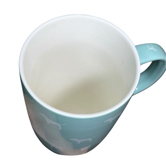 PINK Victoria Secret Mug Coffee Tea Cup Dog Tiffany Blue Large 20oz Ceramic Tall - Picture 7 of 9